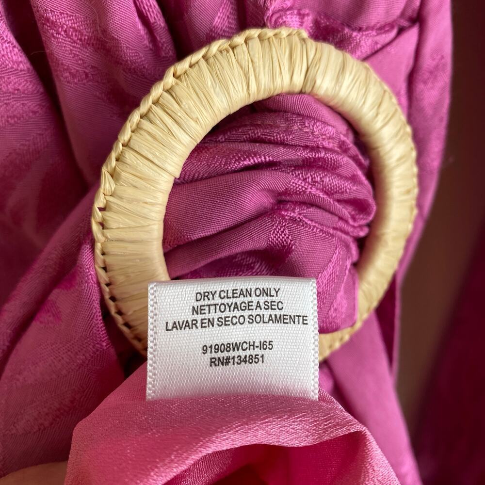 NWT WAYF Attina Faux Wrap Mini Dress Magenta Pink Long Sleeve Medium - Picture 15 of 16